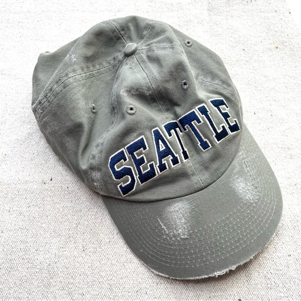 Seattle distressed dad hat